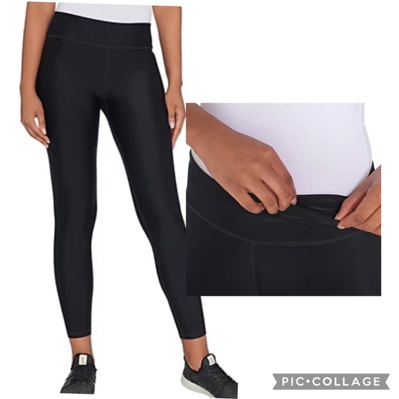 Susan Lucci Black Cropped Yoga Leggings / Size Small / Color Black - Picture 2 of 7